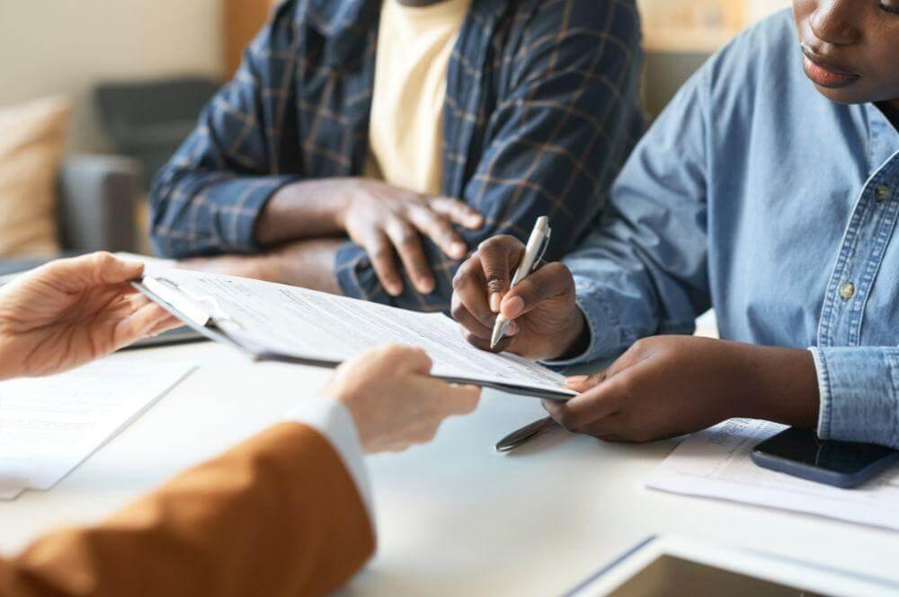 Group of people in a meeting discussing